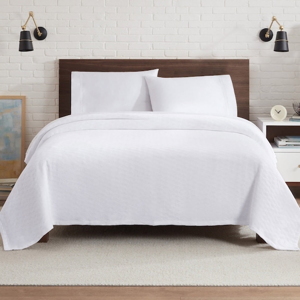 Monarch Brands Aston & Arden Tencel Blanket - Twin, White P-BKT-TNC-TW-WH - main